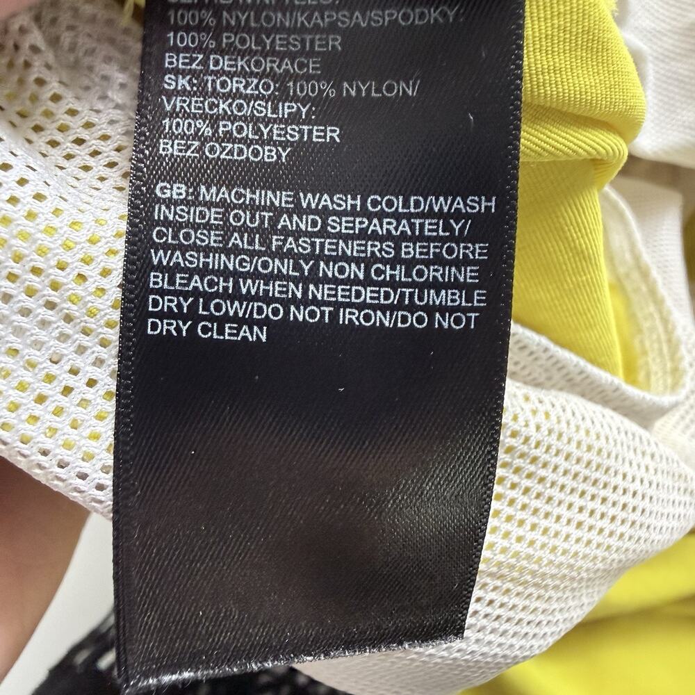The North Face Swim Trunks Mens Large Yellow Nylon Mesh Lined Logo Board Shorts - Picture 8 of 12